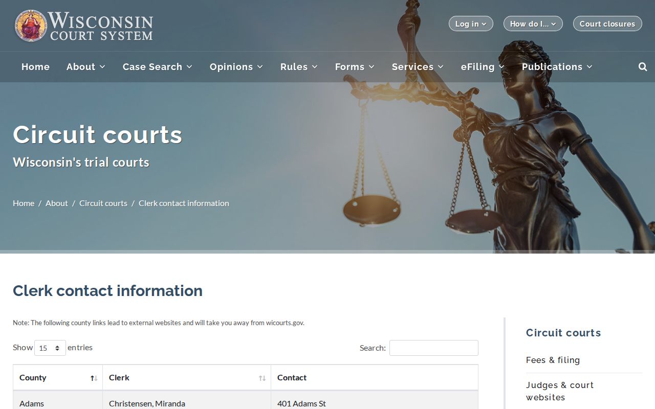Jefferson County criminal docket state clerk listing