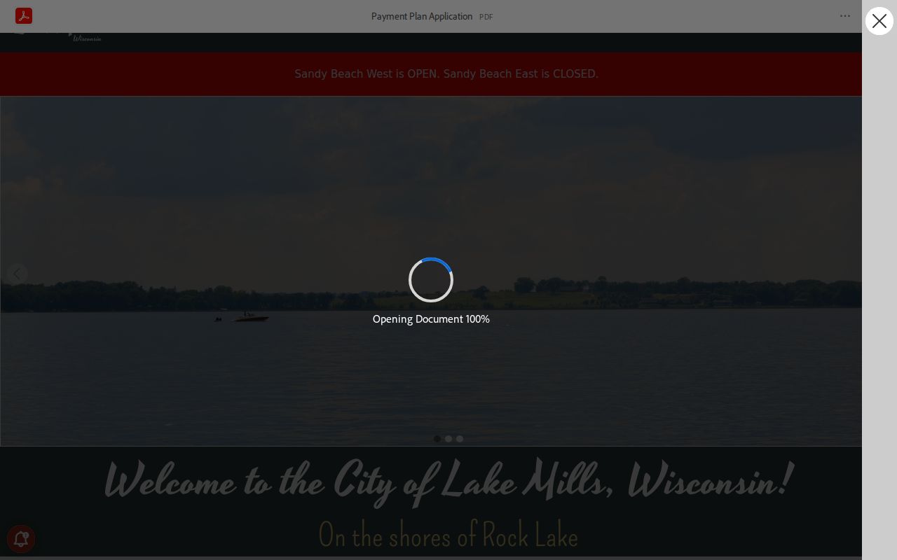 Blank official Lake Mills motion to reopen form with grounds and court order fields